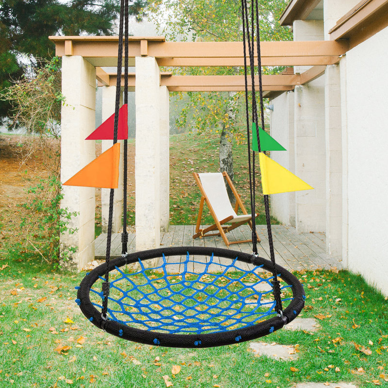 Oriufas Studio 40'' Tree Swing Saucer Spider Swing Detachable Nylon